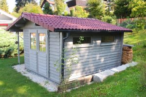 Satteldach - seitliches Vordach - Gartenhaus von BECK Gartenhäuser